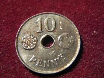 10 penniä 1943 Fe