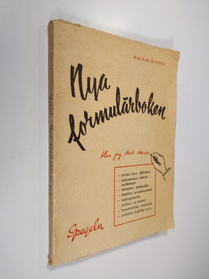 Ragnar Mannil : Nya formulärboken för hem, skola och före...