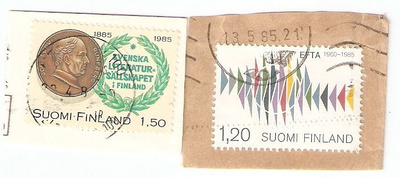 Postimerkit :Svenska Literatursällskapet ja 3 leikettä EFTA