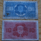 Sota-ajan setelit 10, 20 markkaa 1945 Suomen pankki - pikkukuva 2
