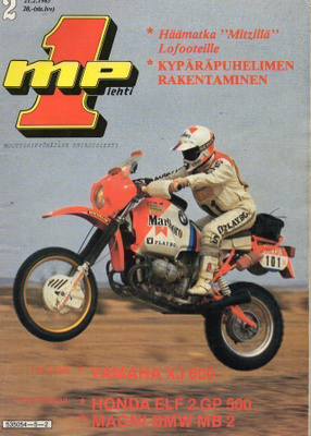 MP1 n:o 2 1985 Yamaha XJ 600. Magni BMW MB 2. ELF 2 GP500