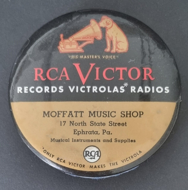 Antiikkinen savikiekkojen puhdistusharja RCA Victor