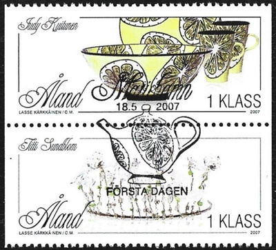 Åland 2007 V 18 Taidekäsityö EP LOISTO PARI LaPe 283+281