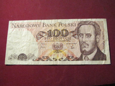 100 zlotych 1982 Puola-Poland