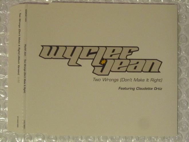 Wyclef Jean•Two Wrongs (Don't Make It Righ) PROMO CD-Single