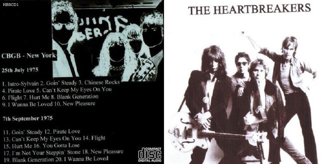THE HEARTBREAKERS cbgb, new york 25/7 & 7/9/1975 ...usa cult