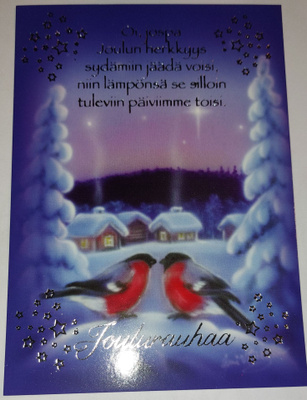 Hopea/Kultafolioitu joulukortti