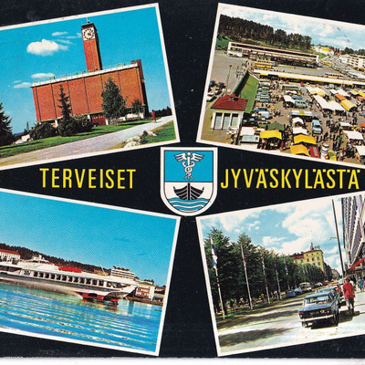 Jyväskylä. vaakuna. sommitelmakortti, e283