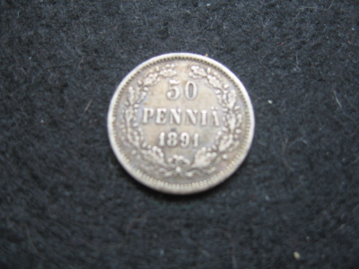50 penniä 1891 - hopeaa