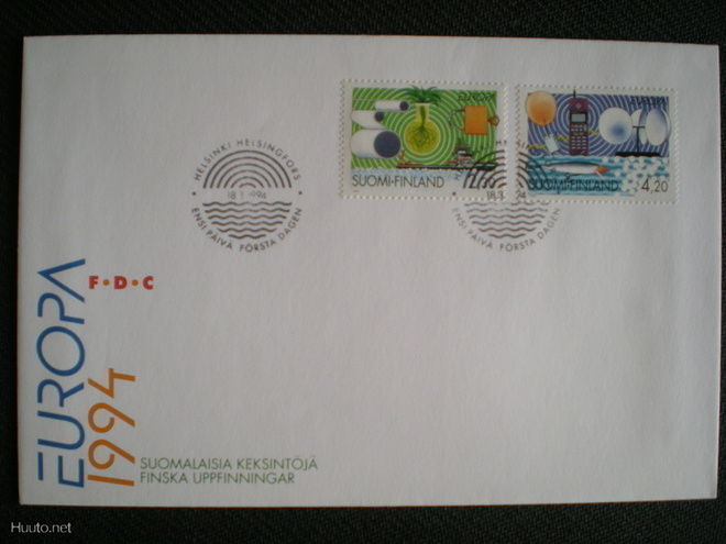 FDC Eurooppa 2,30 & 4,20 mk 18.3.1994 - LaPe 1243-1244