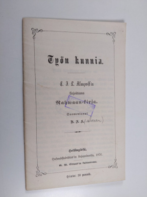 C. J. L. Almqwist : Työn kunnia