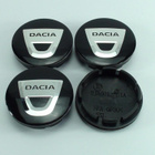 Dacia vannekeskiöt – Vakiologo, Kromi-musta – 56mm (4kpl - pikkukuva 1