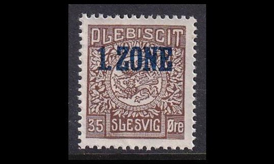 Slesvig 22 ** Vaakuna 1. Zone 35 öre (1920)