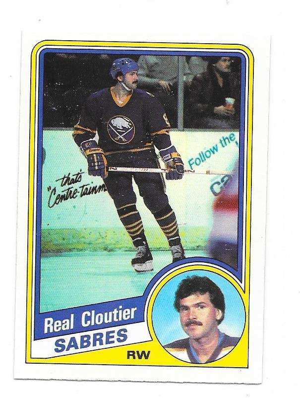 1984-85 OPC #19 Real Cloutier Buffalo Sabres