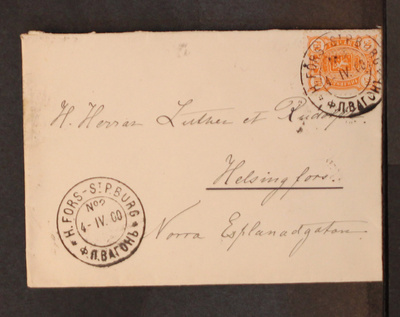 # 23599 # Kirje pv H:Fors-St.P.burg No2 > Helsinki - 1900