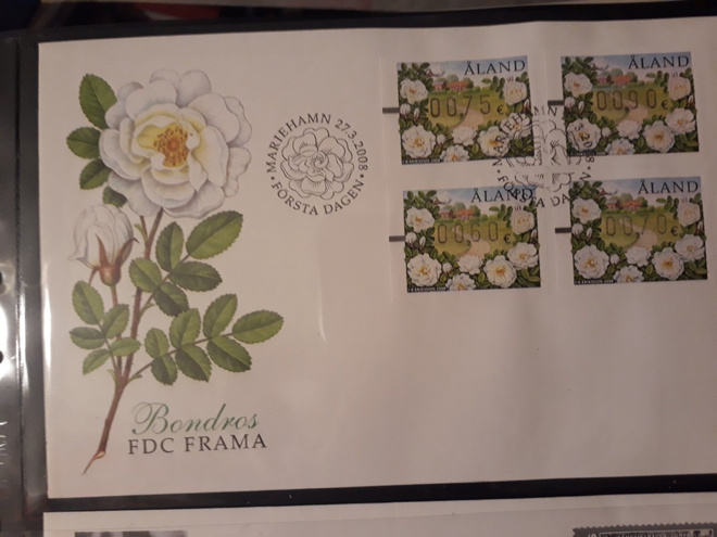Åland 2008 - FRAMA ATM Å20 Juhannusruusu FDC