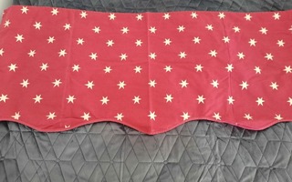 Viininpunainen kulta tähti verhokappa 108x47cm