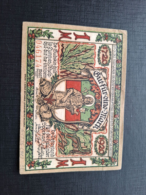 Saksa Helgoland 1 Mark 1920
