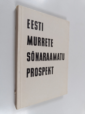 Eesti murrete sonaraamatu prospekt