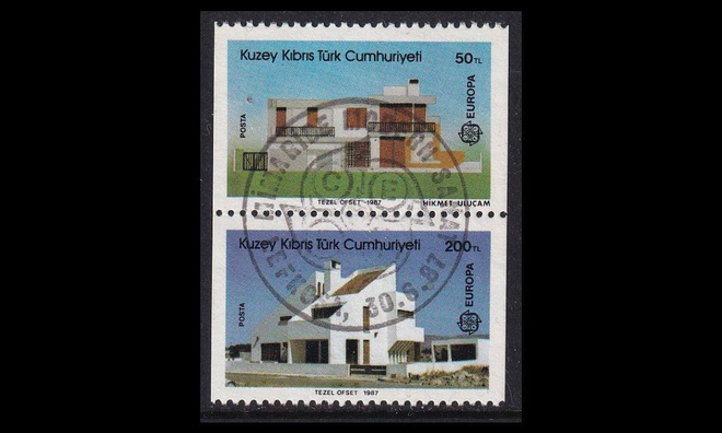 Turkki Kypros 205-6Cp o Europa moderni arkkitehtuuri (1987)