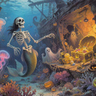 Halloween luurankomerenneito ja aarre - pikkukuva 1