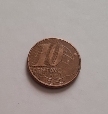 Brasilia 10 centavos 2010, kiertänyt