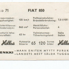 Purkkakuva Hellas AUTOSARJA n:o 71 FIAT 850 Purukumikuva - pikkukuva 2