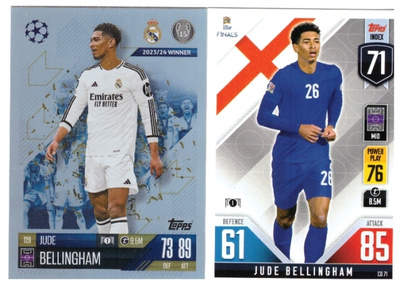 2 x JUDE BELLINGHAM Englanti, Real Madrid, Jalkapallo Korttj