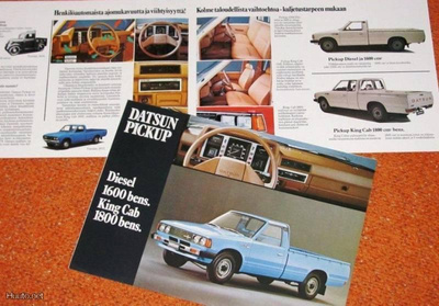 1980 Datsun Pickup esite - KUIN UUSI - suomalainen
