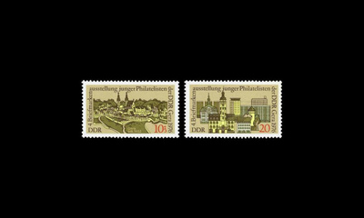 DDR 2153-4 ** Nuorisopostimerkkinäyttely (1976)