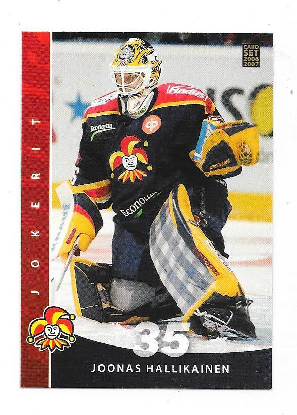 2006-07 CardSet #53 Joonas Hallikainen Jokerit MV