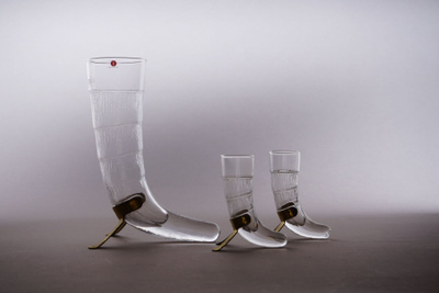 1101. 3kpl Iittala 'Harald' juomasarvi, Valto Kokko.