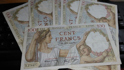 France Ranska 100 Francs 1939-42 aVF 7€/kpl