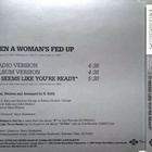 R. Kelly • When A Woman's Fed Up CD-Single - pikkukuva 3