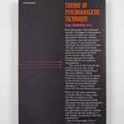 Karl Menninger : Theory of psychoanalytic technique - pikkukuva 2