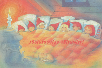 Salli Parikka : 7 tonttulasta. virolainen painos.