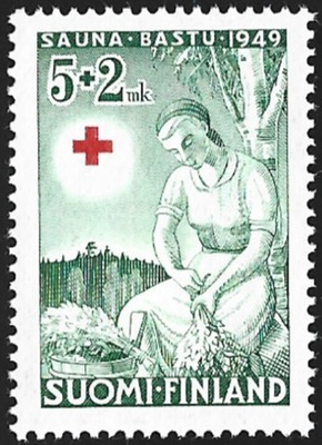 1949 Punainen Risti 5 + 2 mk ** LaPe 361