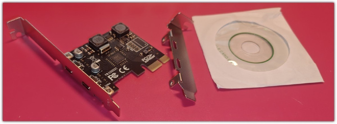PCIE-kortti kahdella Type-C-liittimellä #30417
