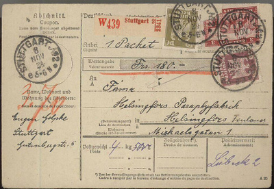 Saksa 1924 paketti Suomeen - vikaa