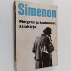 Georges Simenon : Maigret ja kadonnut asiakirja - pikkukuva 1
