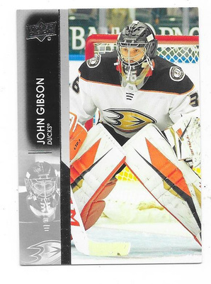 2021-22 Upper Deck #3 John Gibson , Aneheim Ducks MV