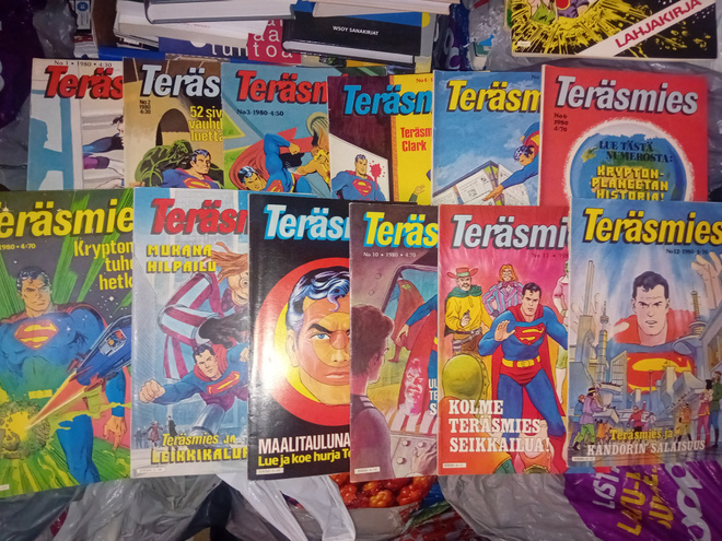 12 kpl Teräsmies lehti 1980 vuosikerta  ( SIS POSTIKULU )