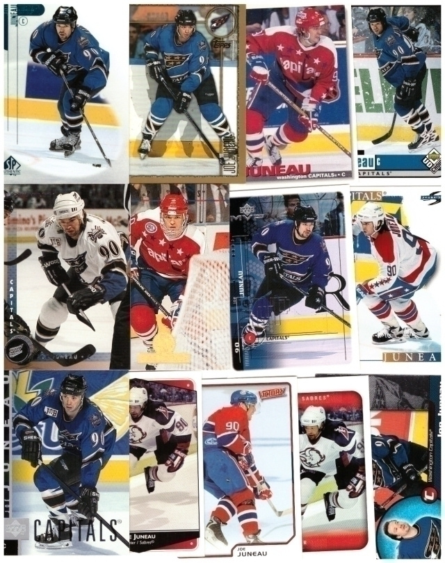 13 x JOE JUNEAU Capitals, Sabres, Canadiens