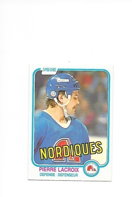 1981-82 OPC #278 Pierre LaCroix Quebec Nordiques