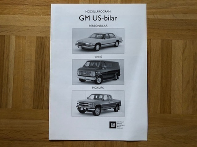 Esite GM mallisto 1991: Chevrolet, Pontiac, Buick, Cadillac