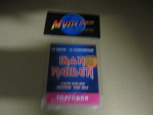 IRON MAIDEN - EUROOPAN KIERTUE 2013 BACKSTAGE PASSI + .