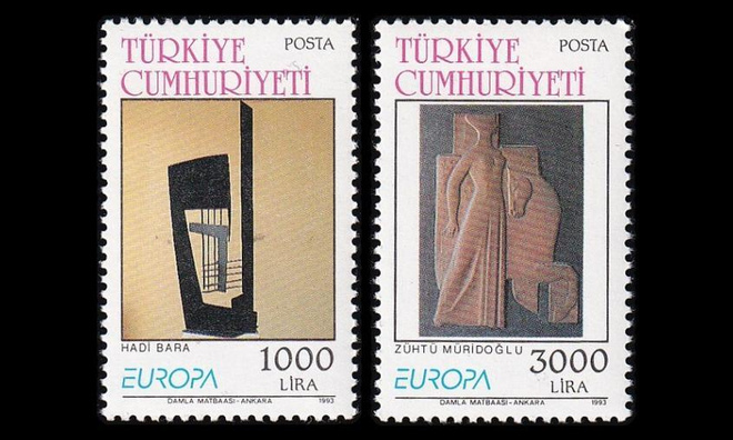 Turkki 2984-5 ** Europa nykytaide (1993)