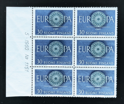 1960 Eurooppa 30 mk numerokuusilo **