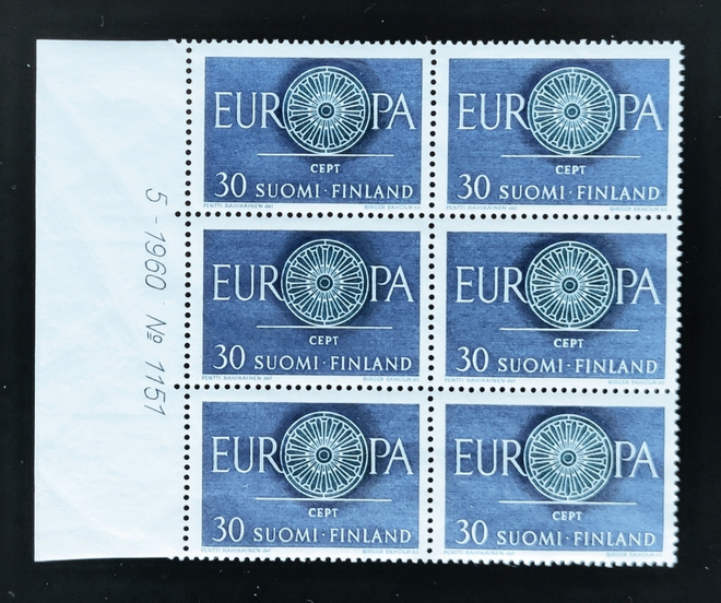 1960 Eurooppa 30 mk numerokuusilo **