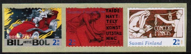 2006 Akseli Gallen-Kallela postituore 3-rivilö ikimerkkejä.